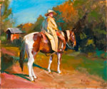 Proud of Her Horse